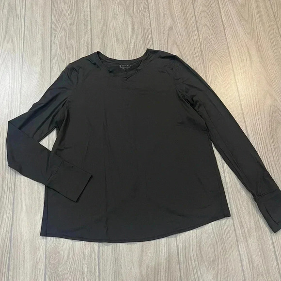 Athleta Dark Gray Athletic Running Long Sleeve Top Shirt Womens Size L - Picture 10 of 10